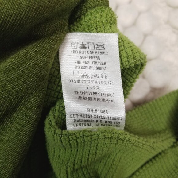 Patagonia Men's Vintage R1 Polartec Power Grid Fleece Sweater Green Sz Small - Picture 8 of 9
